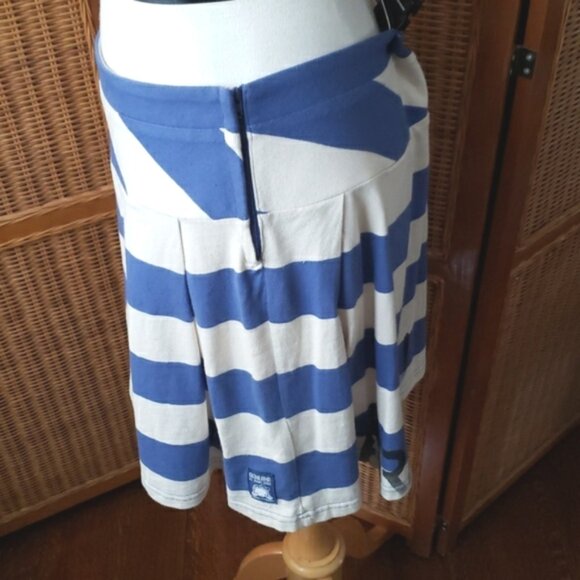 Rare Vintage Y2K Harajuku Lovers Nautical Striped Low Rise Skirt Size Large - Picture 3 of 14